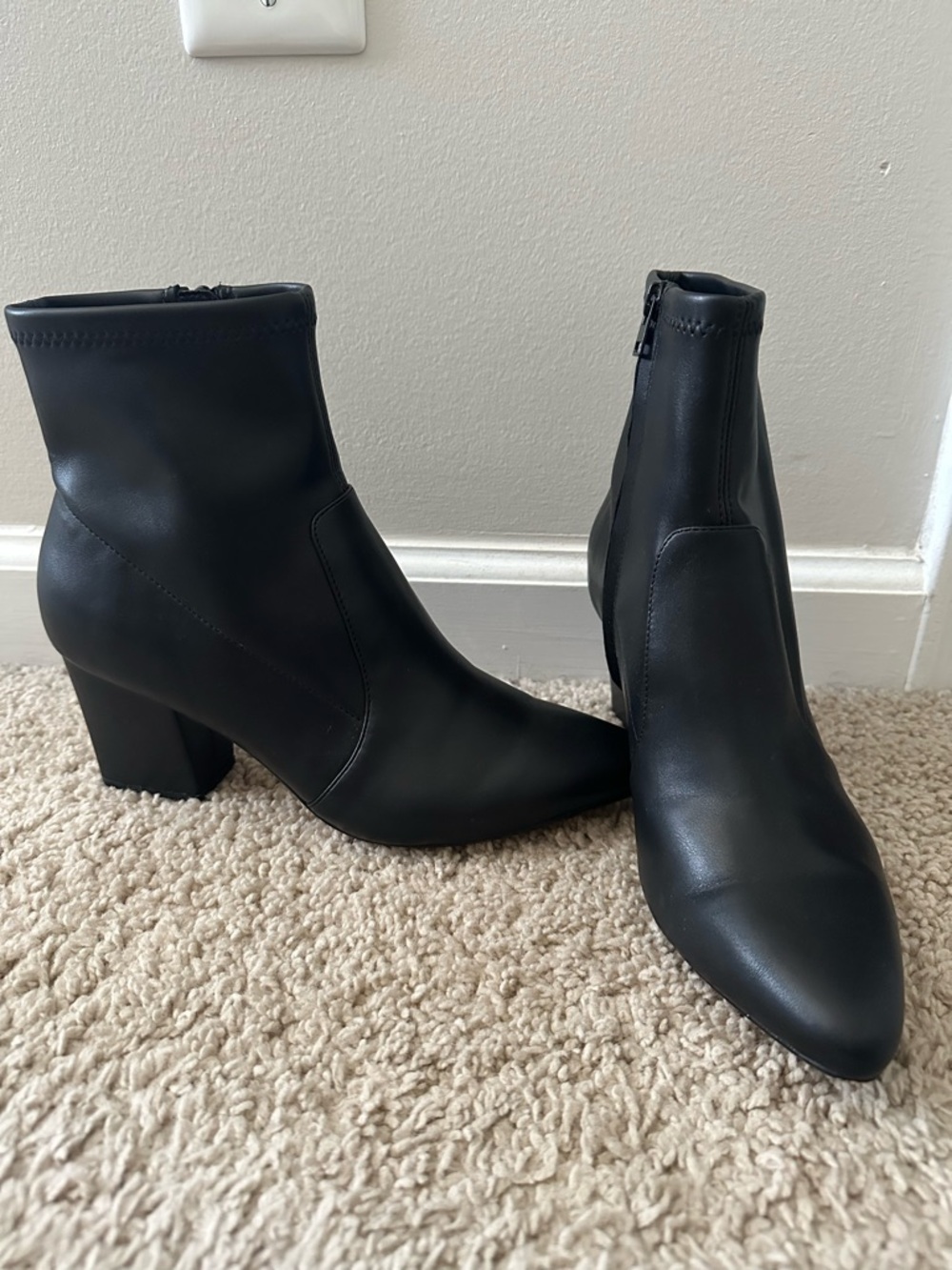 Women's Black Ankle Boots - Sleek Block Heel Booties